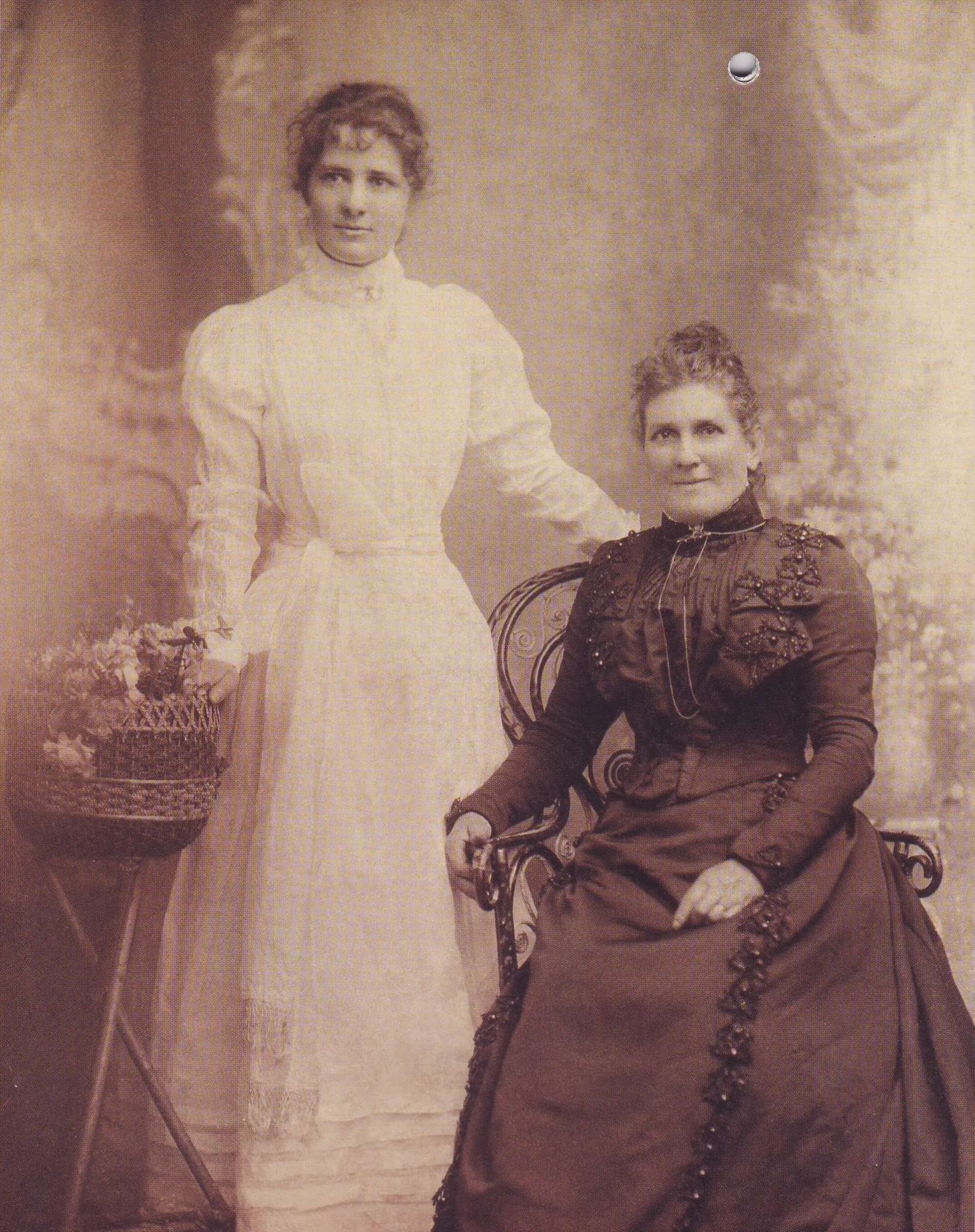 Foundation of school; Margaret Jane Ruth (Greta) Lyttle 1875-1944 and her mother Margaret P. McNeilly (1845-1924)